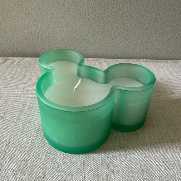 Vintage Disney Mickey Mouse Frosted Glass Candle - Picture 2 of 5